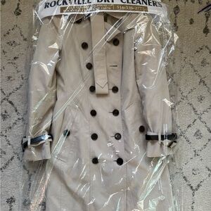 Burberry Beige Trench Coat with Plaid Lining